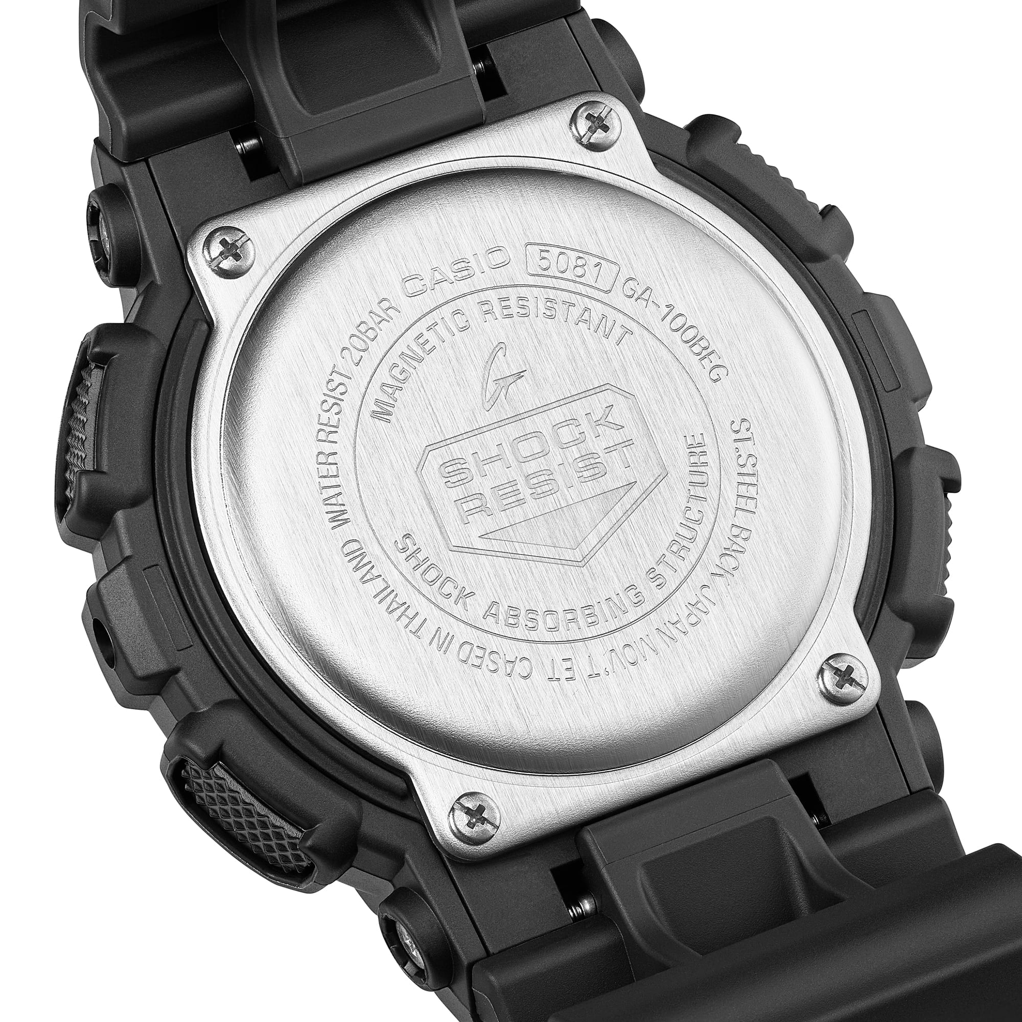 G-Shock Black and Electro Green Men's Watch GA100BEG-1A