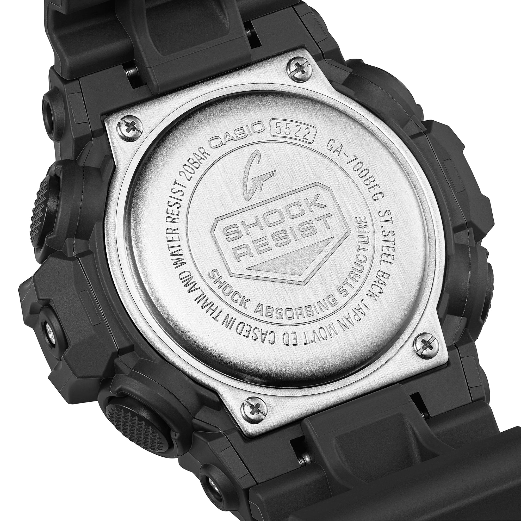 G-Shock Black and Electro Green Men's Watch GA700BEG-1A
