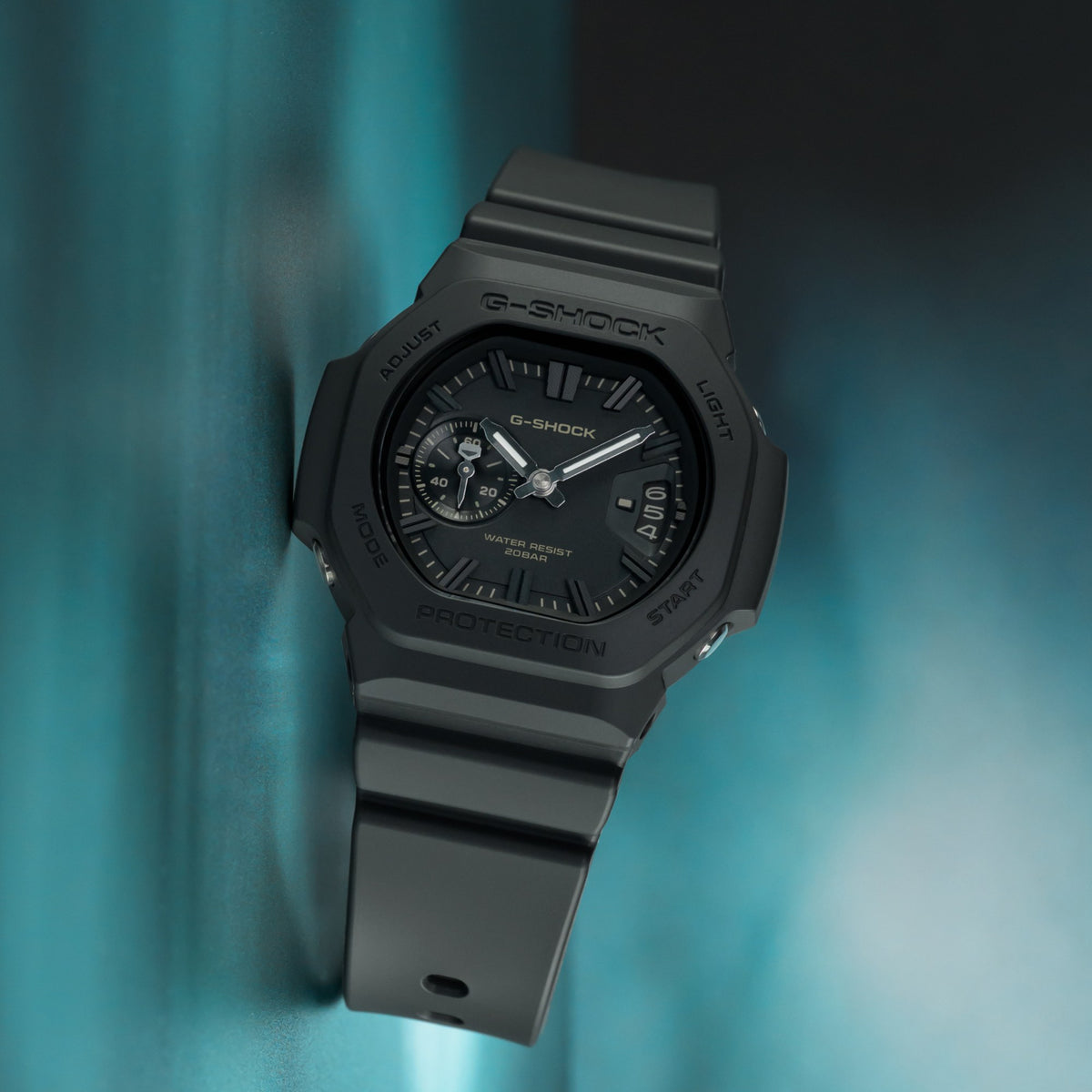 G-Shock 2500 Series Black GAC2500-1A analogue watch, campaign image