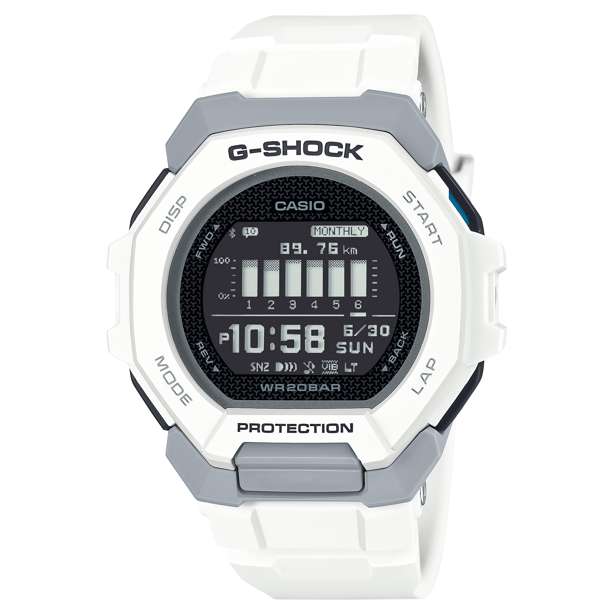 G-Shock G-Squad White Resin Band Watch GBD300-7D