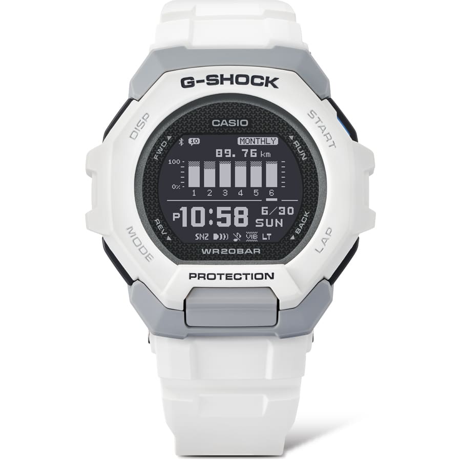 G-Shock G-Squad White Resin Band Watch GBD300-7D