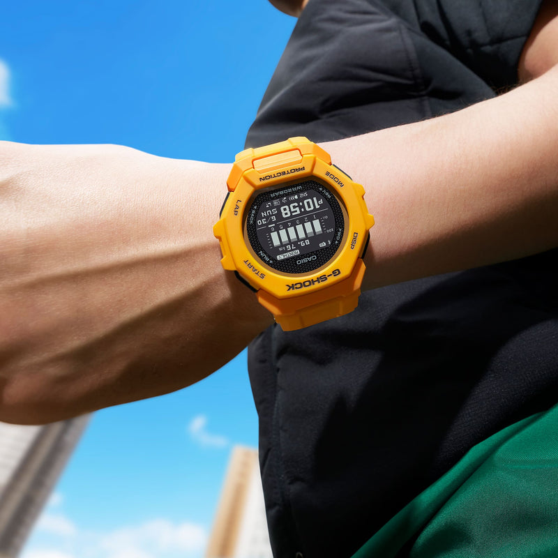 G-Shock G-Squad Yellow Resin Band Watch GBD300-9D