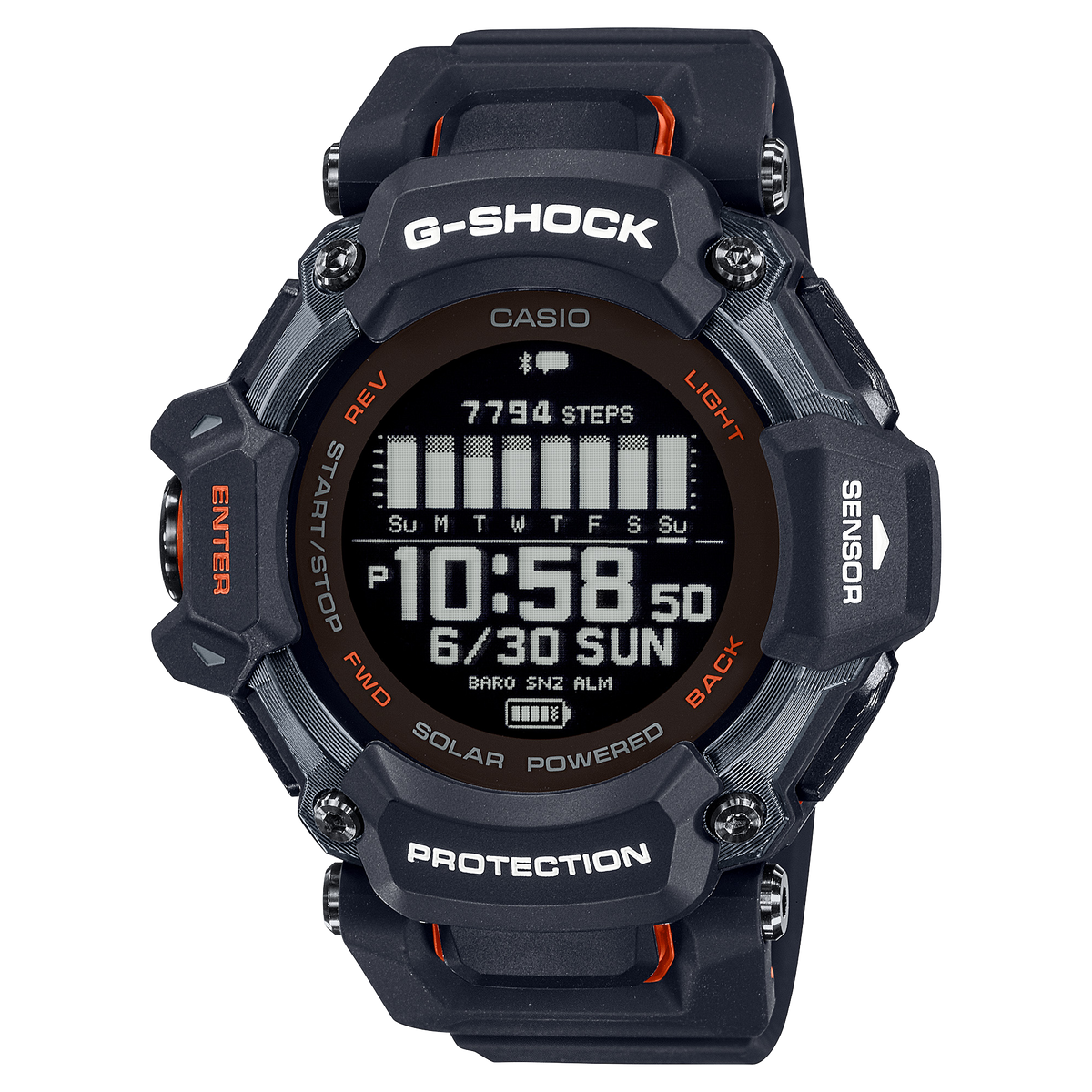 G-Shock Smart Heart Rate Black Resin Strap Watch GBDH2000-1A