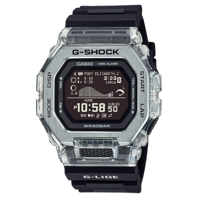 G-Shock GLIDE Gleaming Wave Black Dial Resin Band Watch GBX100S-1D