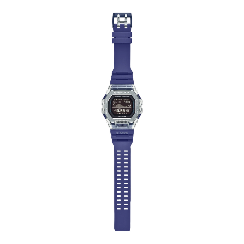 G-Shock GLIDE Gleaming Wave Blue Resin Band Watch GBX100S-2D