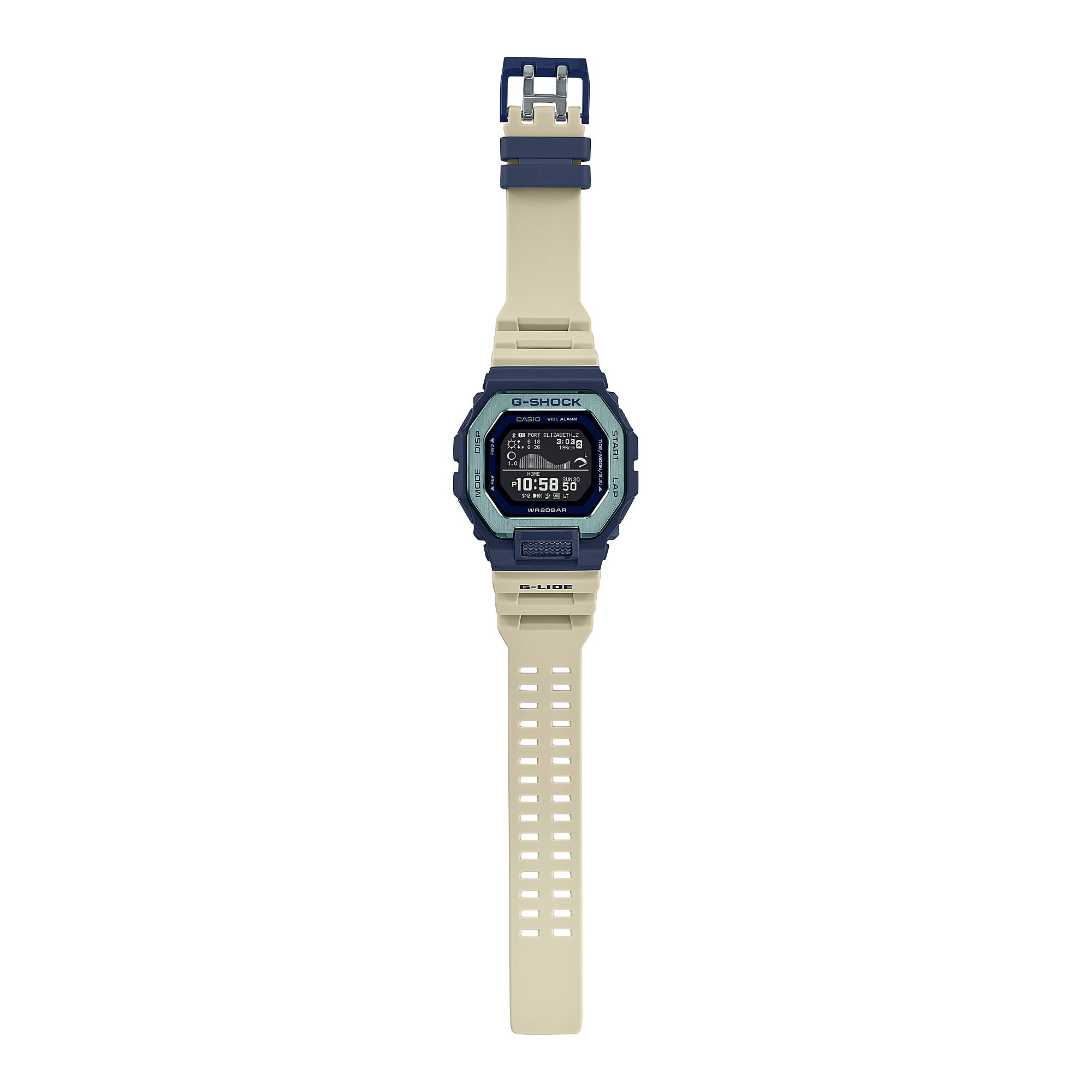 G-Shock G-Lide Sport Tide White Rubber Band Men's Watch GBX100TT-2D