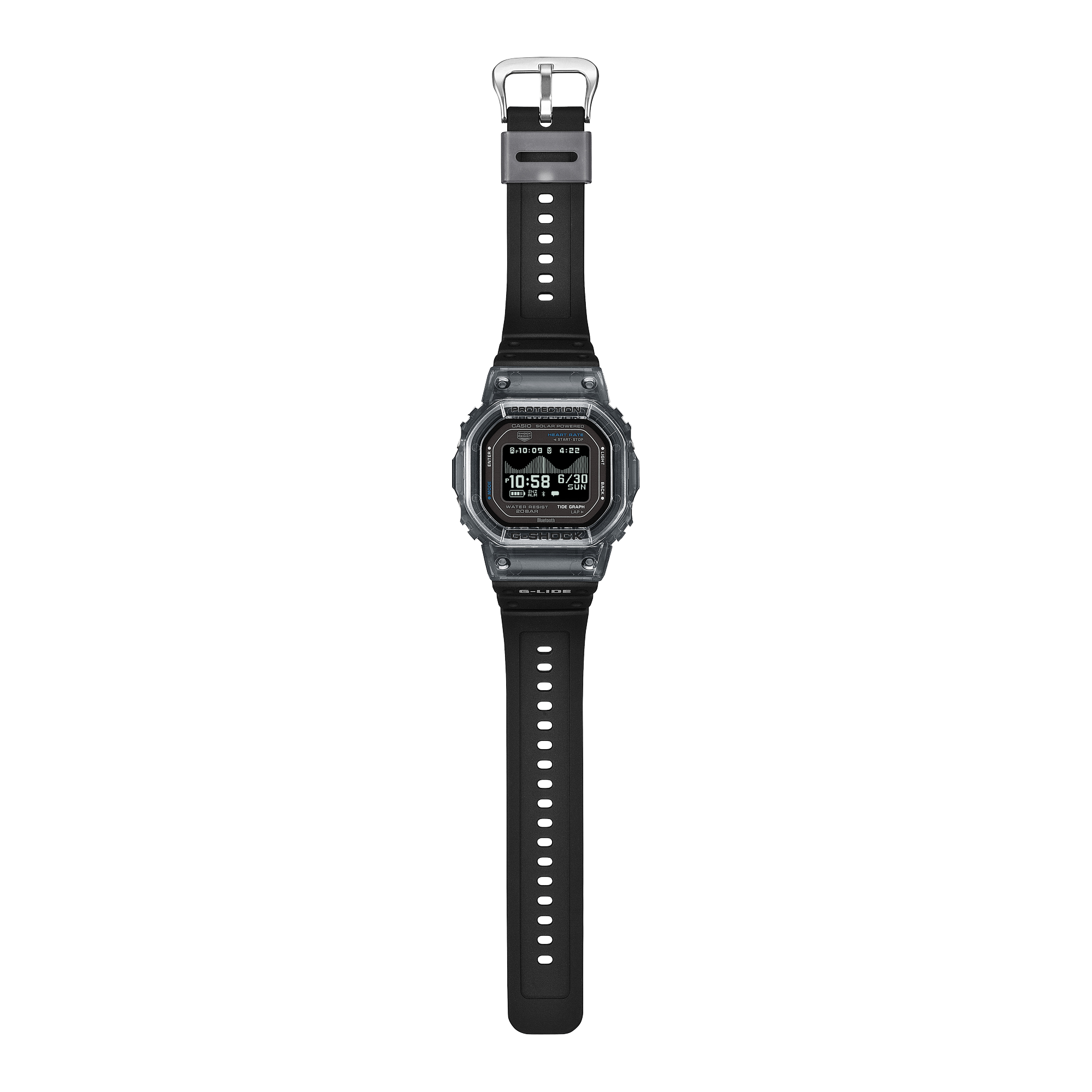 Angled view of the G-Shock GBXH5600-1D showing the case profile.