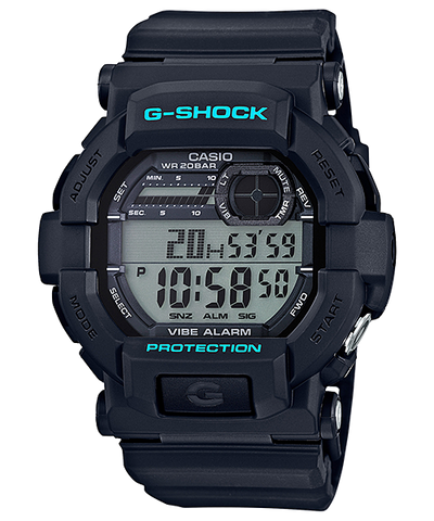 G-Shock Digital Vibration Black Resin Band Watch GD350-1C