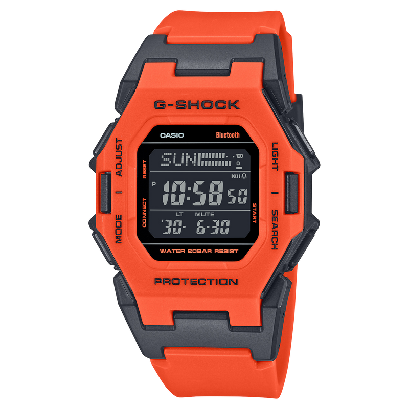 G-Shock Digital Black Dial Orange Resin Band Watch GDB500FL-4D