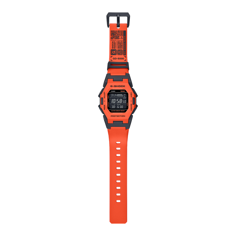 G-Shock Digital Black Dial Orange Resin Band Watch GDB500FL-4D