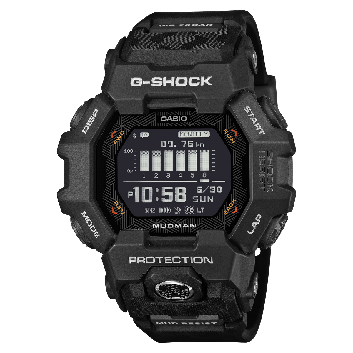 G-Shock Master of G Mudman Digital Black Resin Band Watch GDGB100-1D