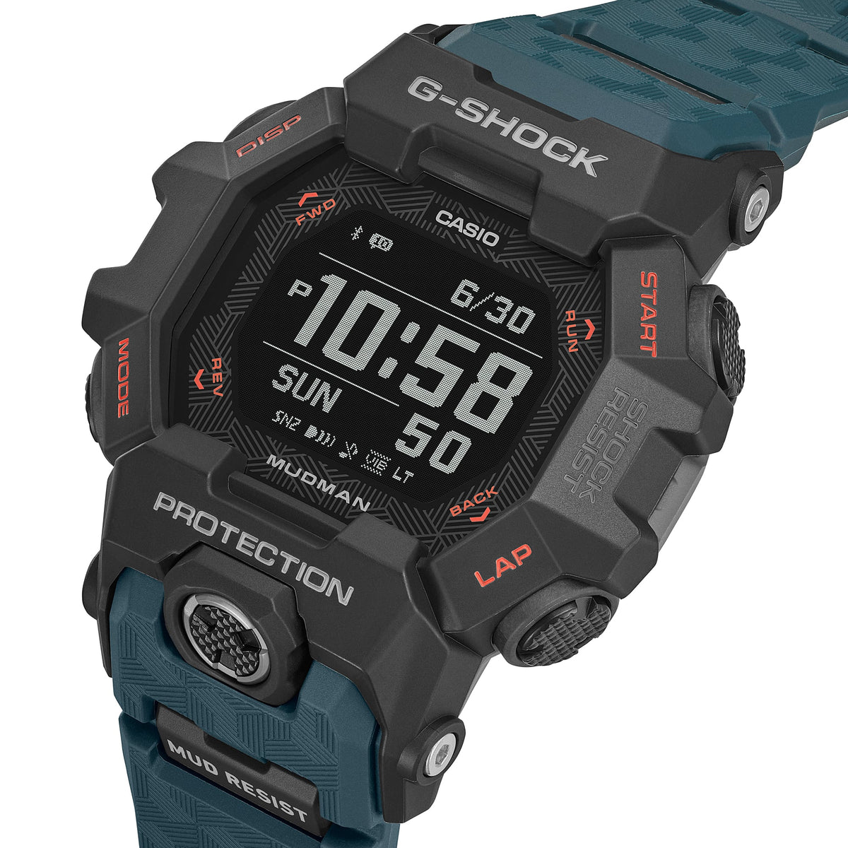 G-Shock Master of G Mudman Digital Green Resin Band Watch GDGB100-1A3