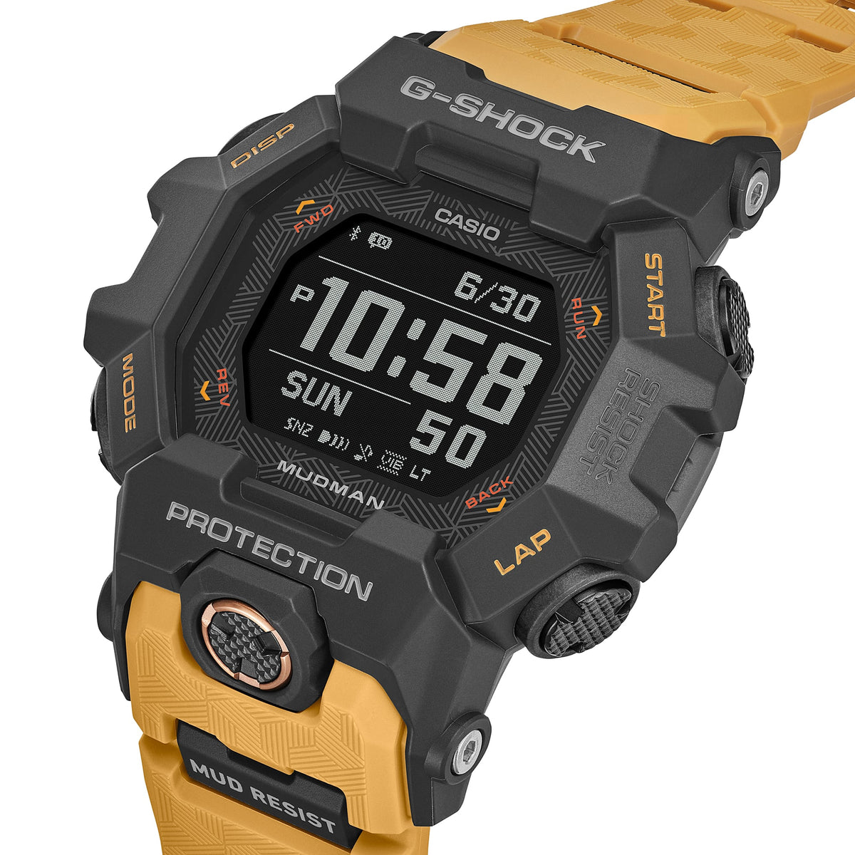 G-Shock Master of G Mudman Digital Yellow Resin Band Watch GDGB100-1A5