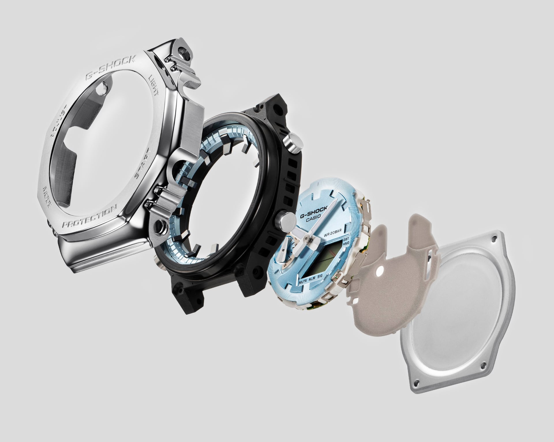 G-Shock Duo Metal Green Dial Stainless Steel Watch GM2110D-3A1