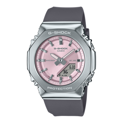 G-Shock Analog Digital Pink Dial Grey Resin Band Watch GMS2110-4A