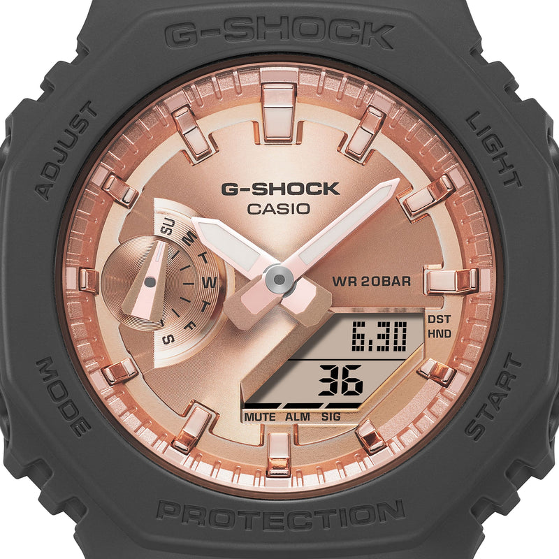 G-Shock Analog Digital DUO Mid Black Resin Band Watch GMAS2100MD-1A