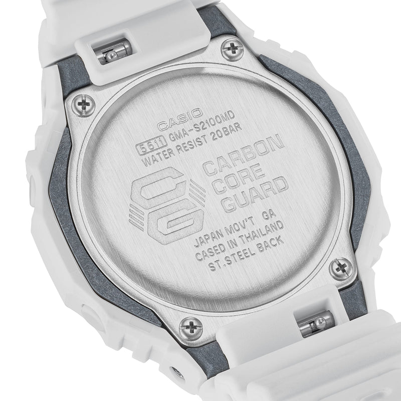 G-Shock Digital Analog Mid DUO White Resin Band Watch GMAS2100MD-7A