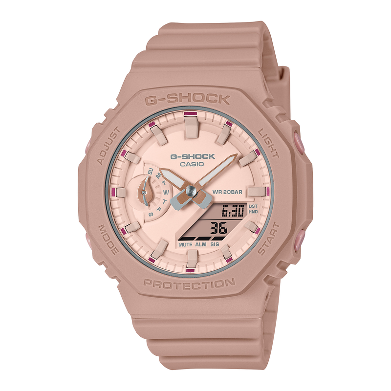 G-Shock Analog Digital Pink Dial Resin Band Watch GMA-S2100NC-4A2