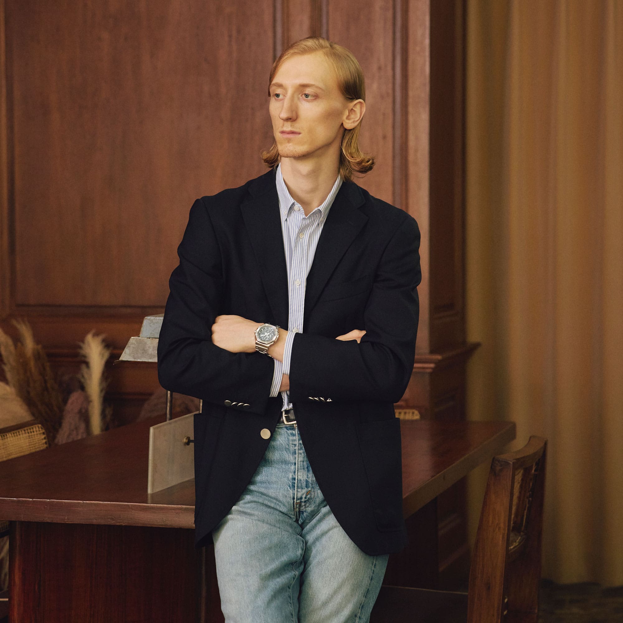 G-Shock Full Metal Blue Dial Stainless Steel Watch GMCB2100AD-2A