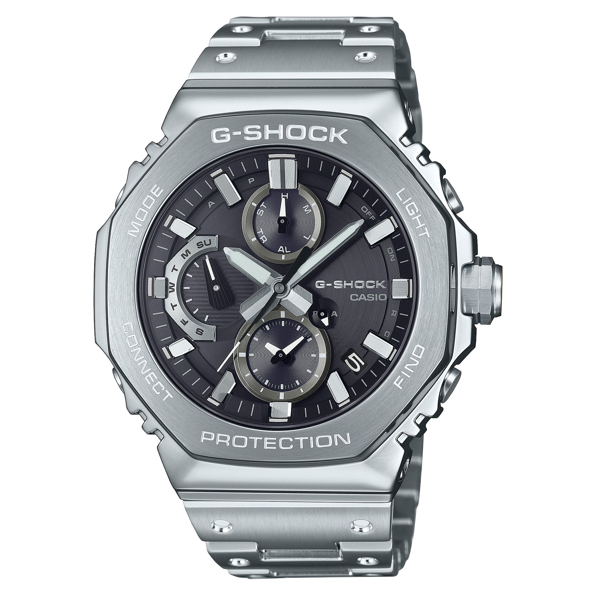 G-Shock Full Metal Black Dial Stainless Steel Watch GMCB2100D-1A