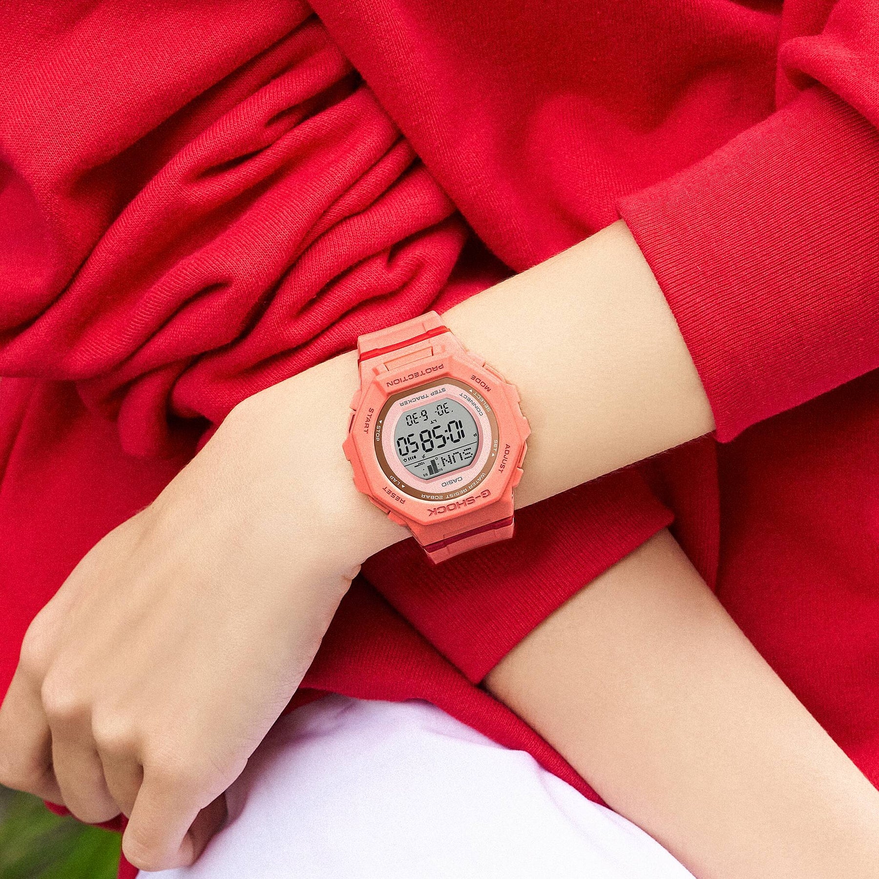 G-Shock G-Squad Salmon Resin Band Watch GMDB300SC-4D