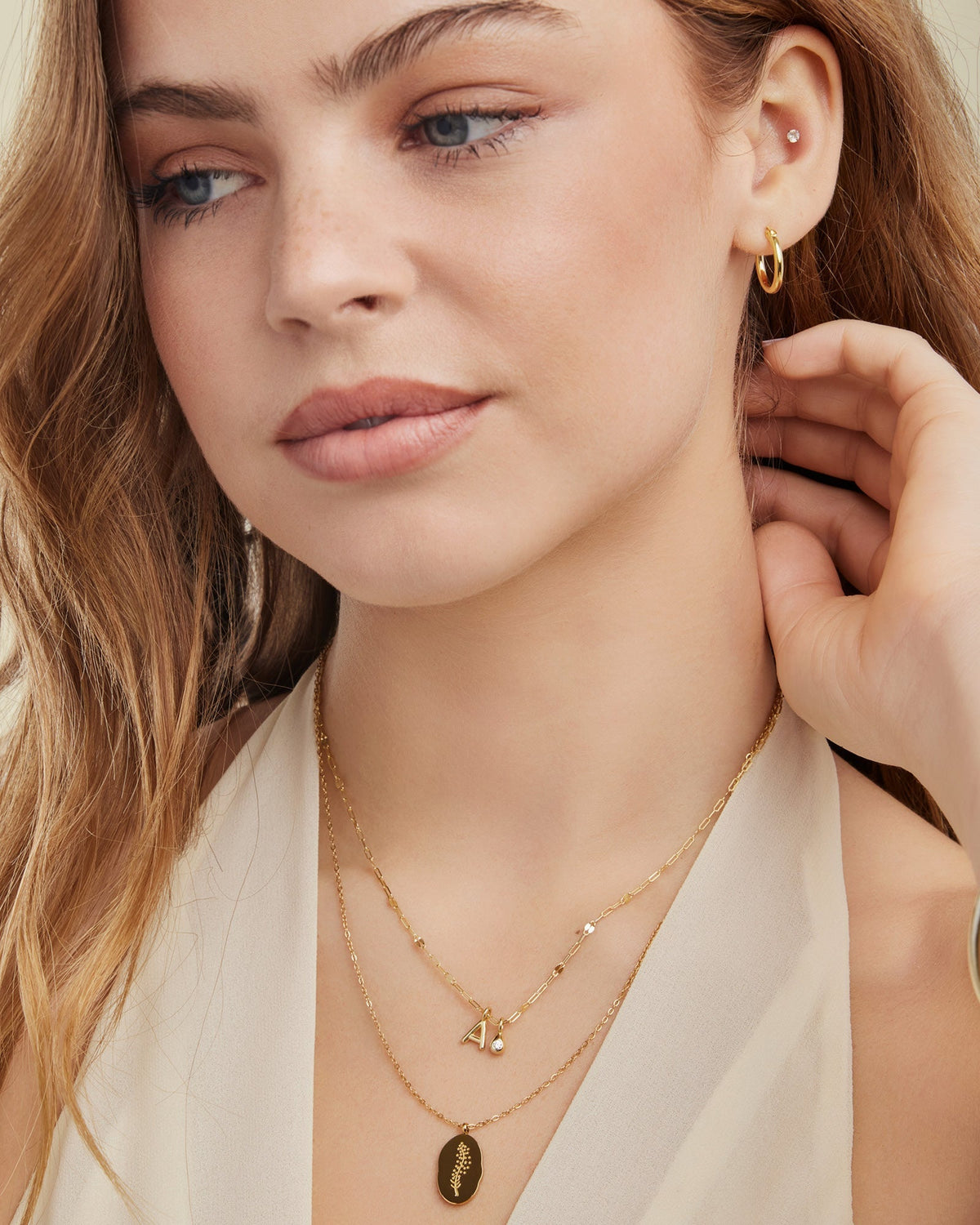Gold Vermeil Icon 14K Gold Vermeil Plain 15mm Hoop Earrings GVE0012Y GVE0012Y view 3