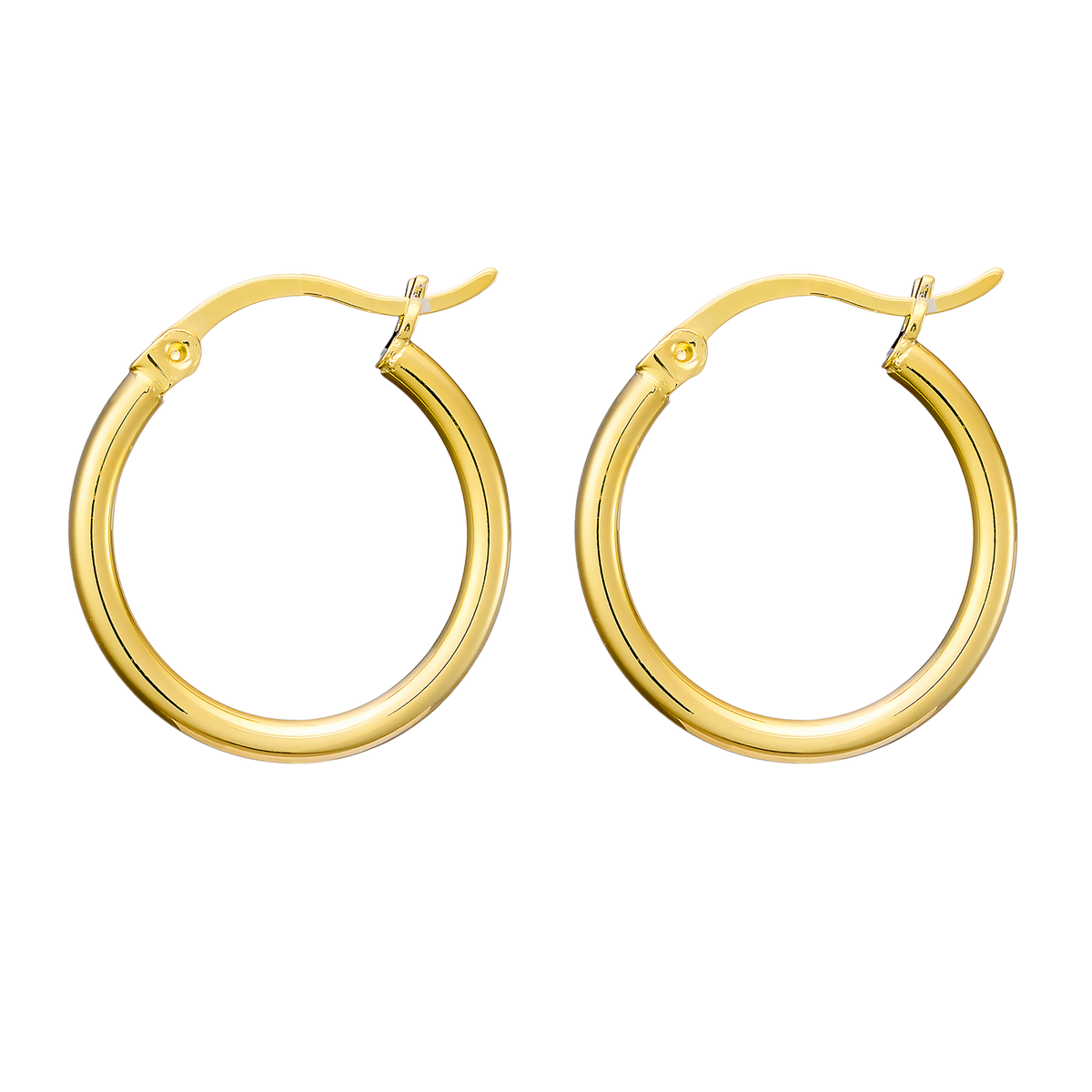 Gold Vermeil Icon 14K Gold Vermeil Plain 20mm Hoop Earrings GVE0013Y GVE0013Y front packshot