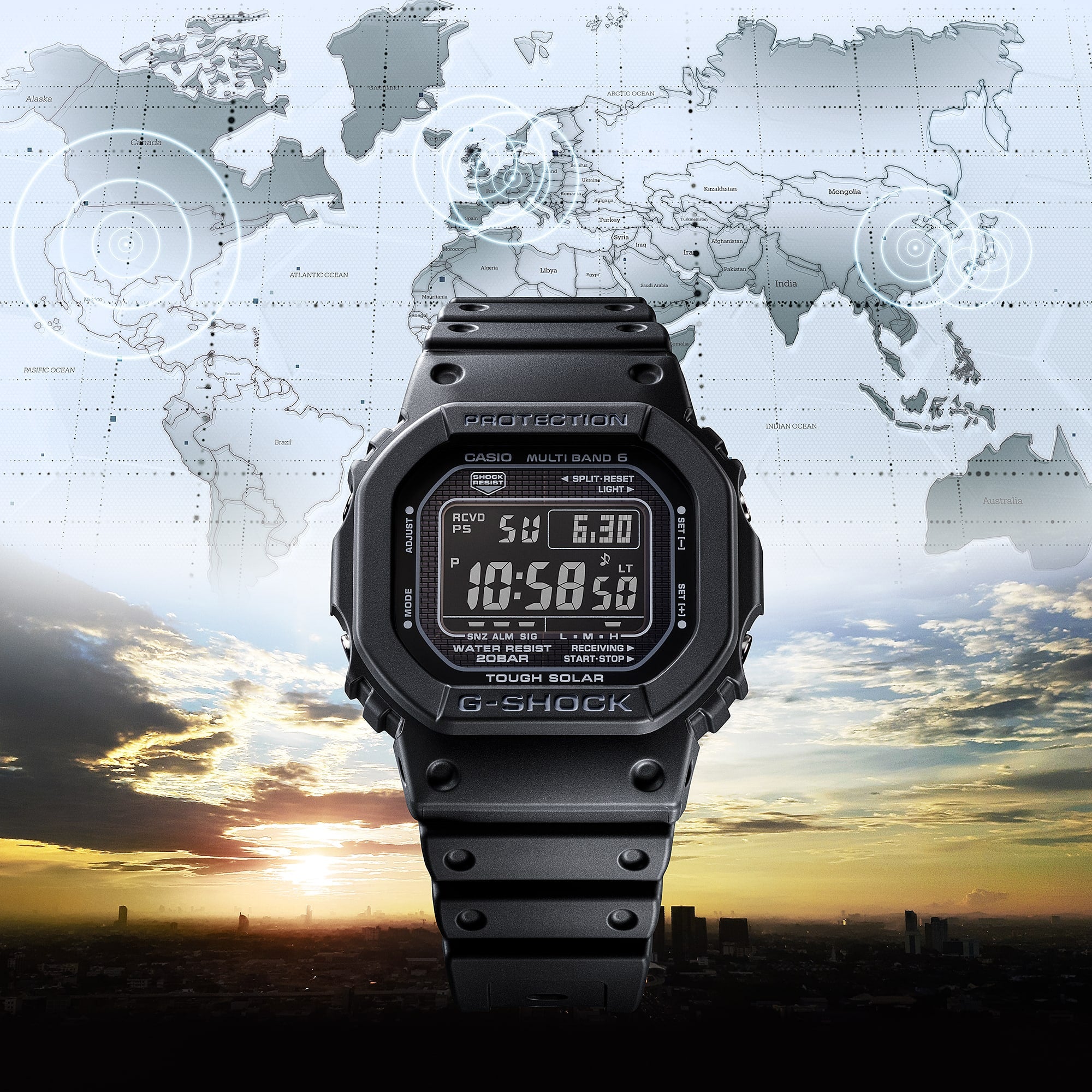 G-Shock Digital Black Resin Band Watch GW-5000HS-1D