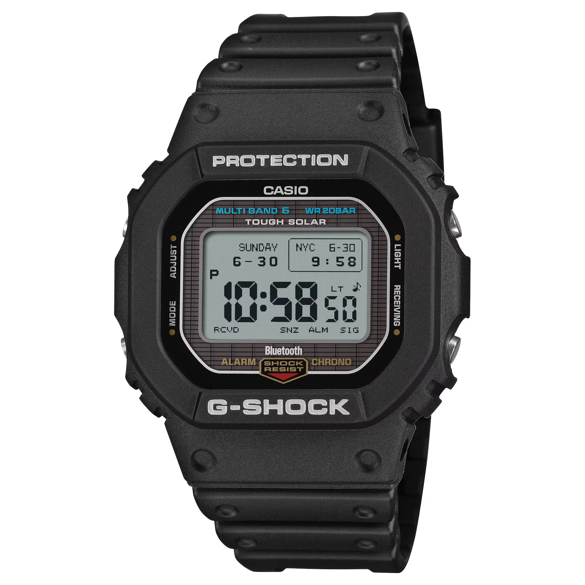 G-Shock Digital White Dial Black Resin Band Watch GWBX5600-1D