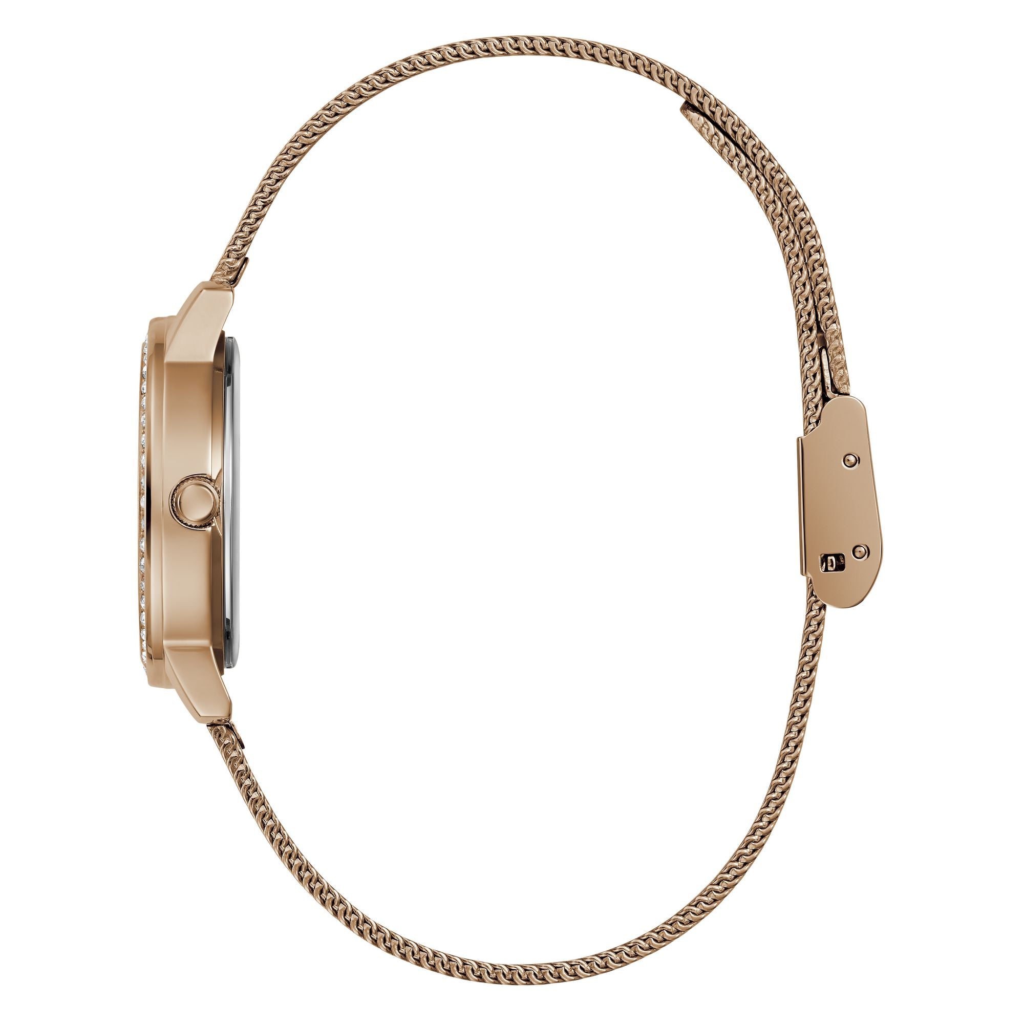 GUESS Ladies Rose Gold Tone Analog Watch GW0534L3