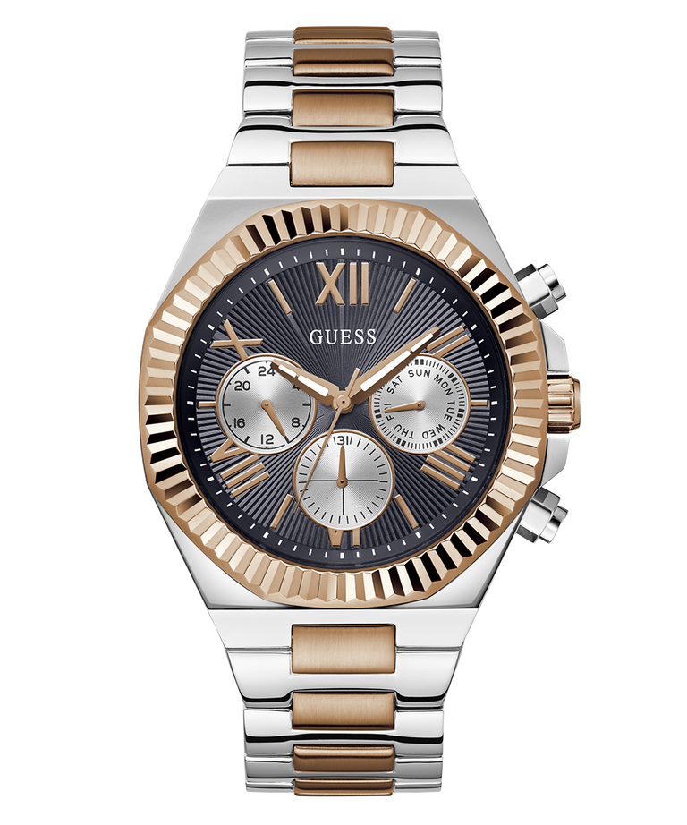 Guess Equity Mens Two-Tone Multi-function Watch GW0703G4