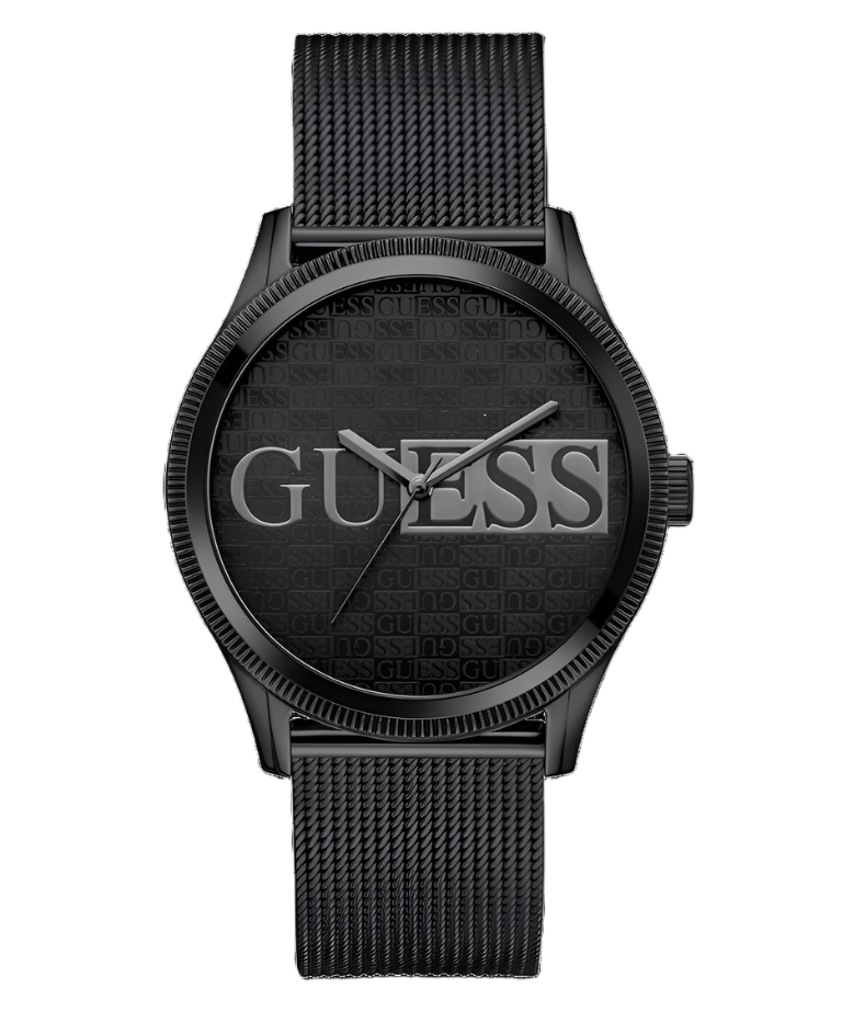 Guess Reputation Black Dial Black Tone Analog Watch GW0710G3