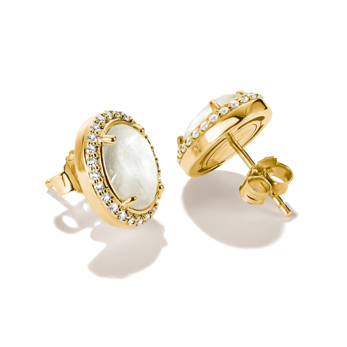 Thomas Sabo Ear studs mother-of-pearl with zirconia