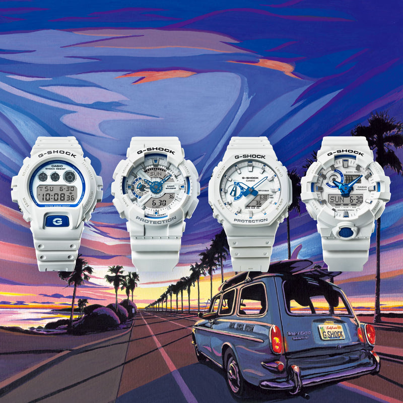 G-Shock Digital 6900 Series White Resin Band Watch DW6900HDS-7D