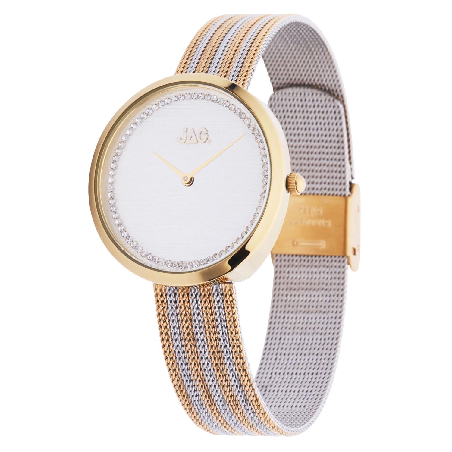 Jag Tegan White Alloy 34mm Ladies Watch Elegant Modern Design