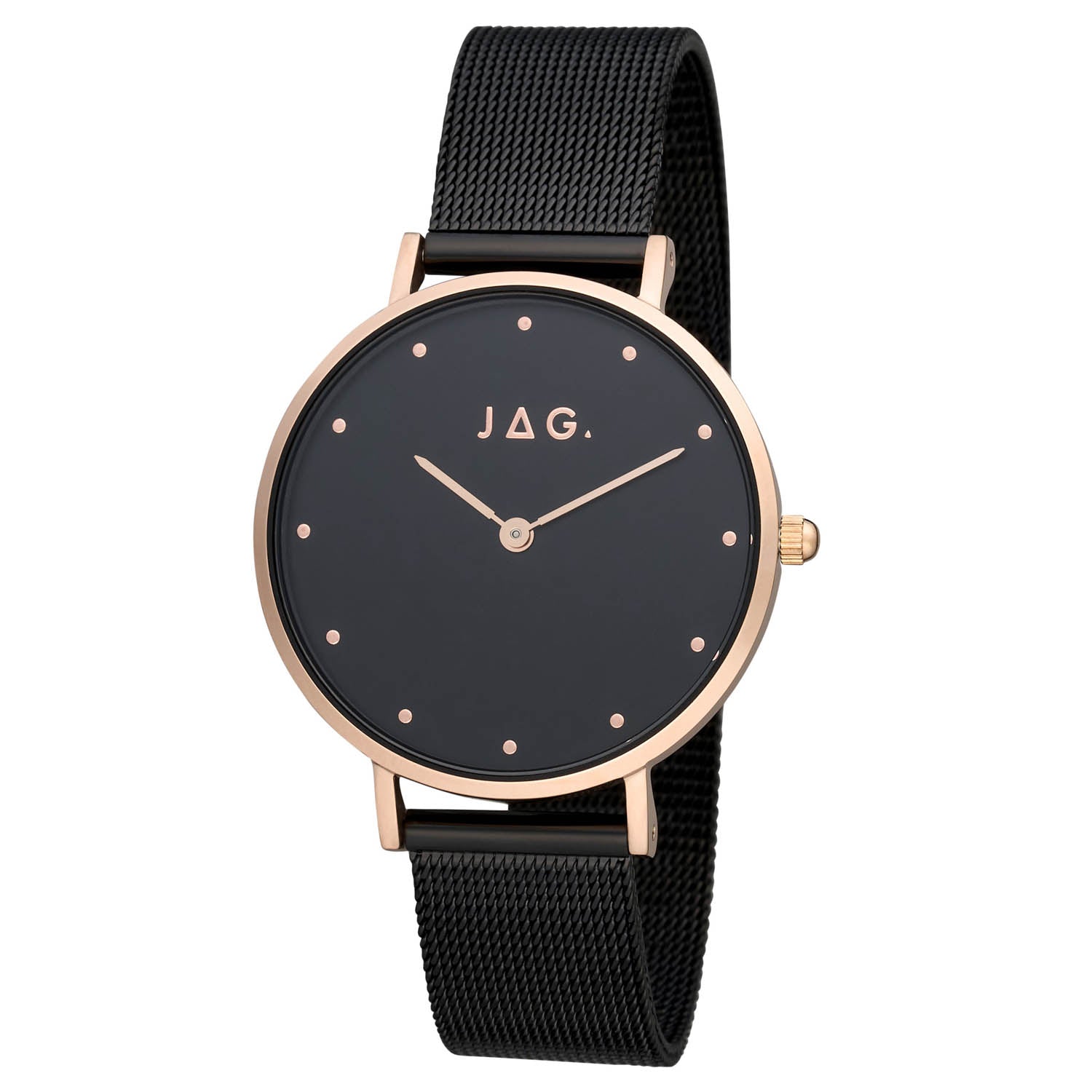 Jag Alice Black Stainless Steel 32mm Watch for Women Elegant Style