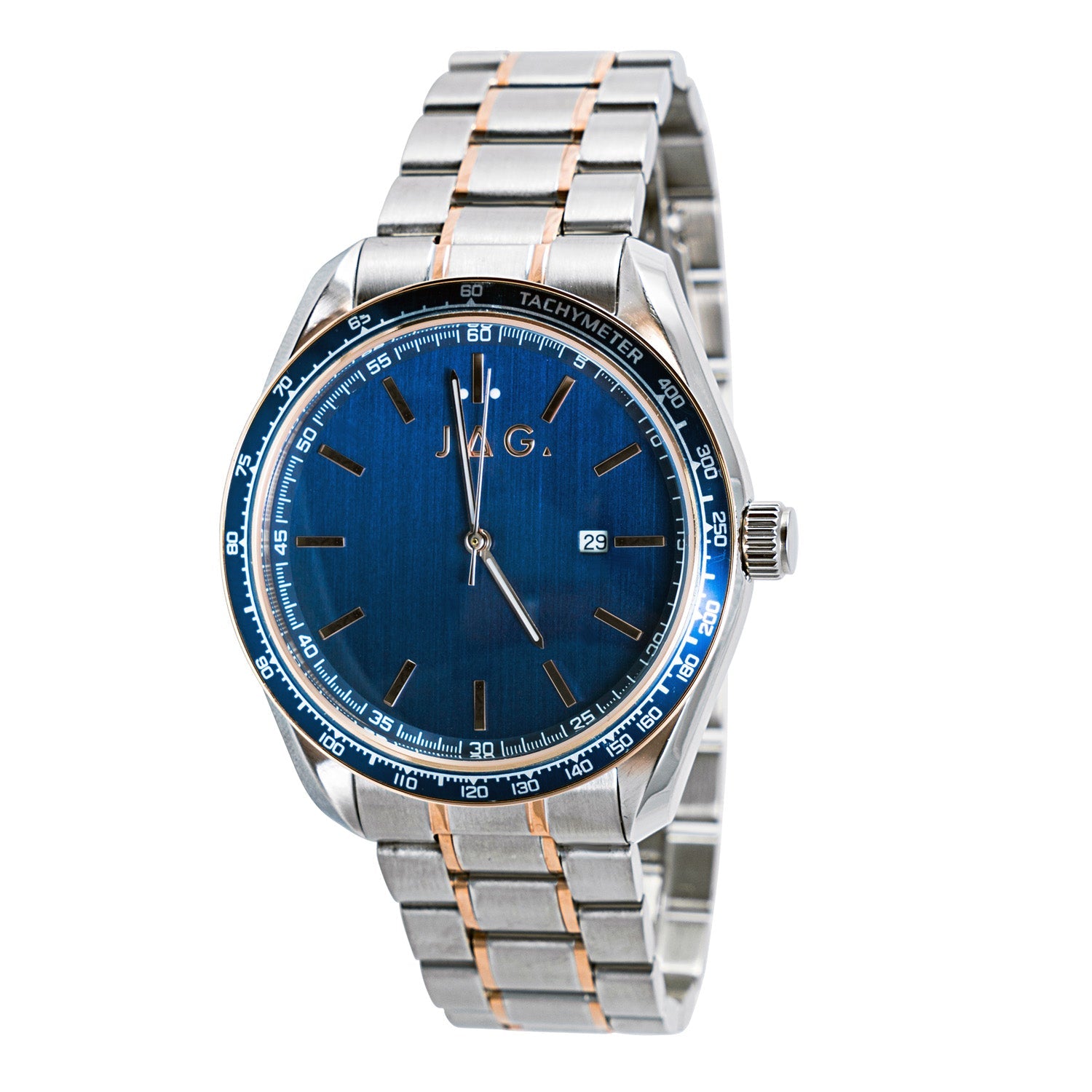 Jag Lonsdale Silver Stainless Steel 44mm Mens Dress Watch 2023