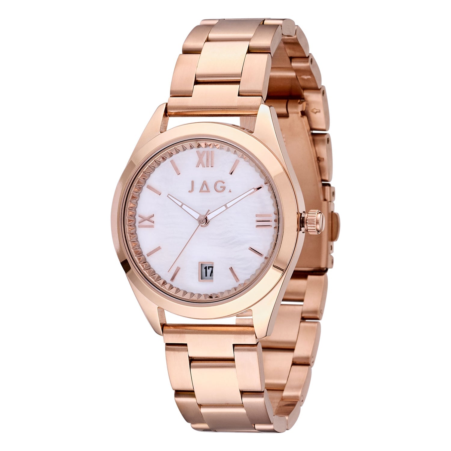 Jag Finley Rose Gold Stainless Steel Watch 36mm for Women