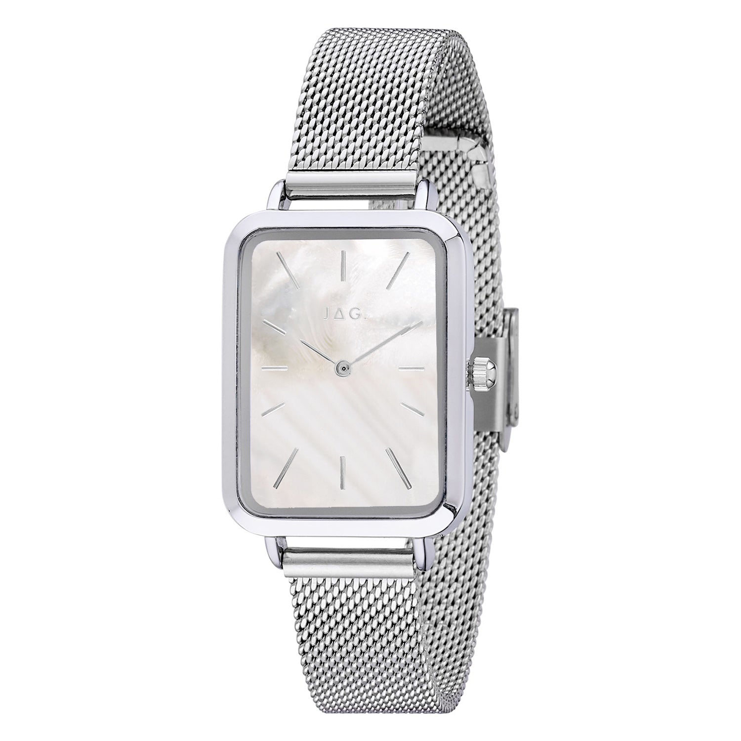 Jag Orana Silver Alloy 34mm Watch Elegant Everyday Timepiece