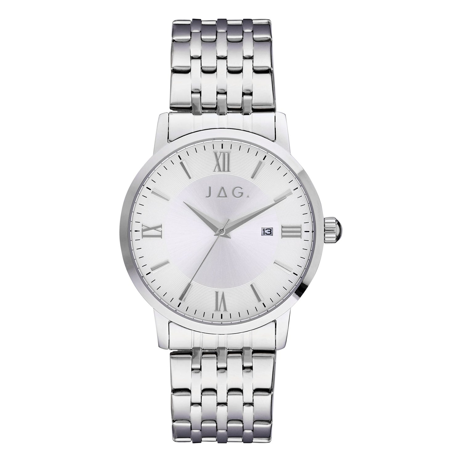 Jag Banks 42mm Silver Stainless Steel Watch for Men 2024 Edition