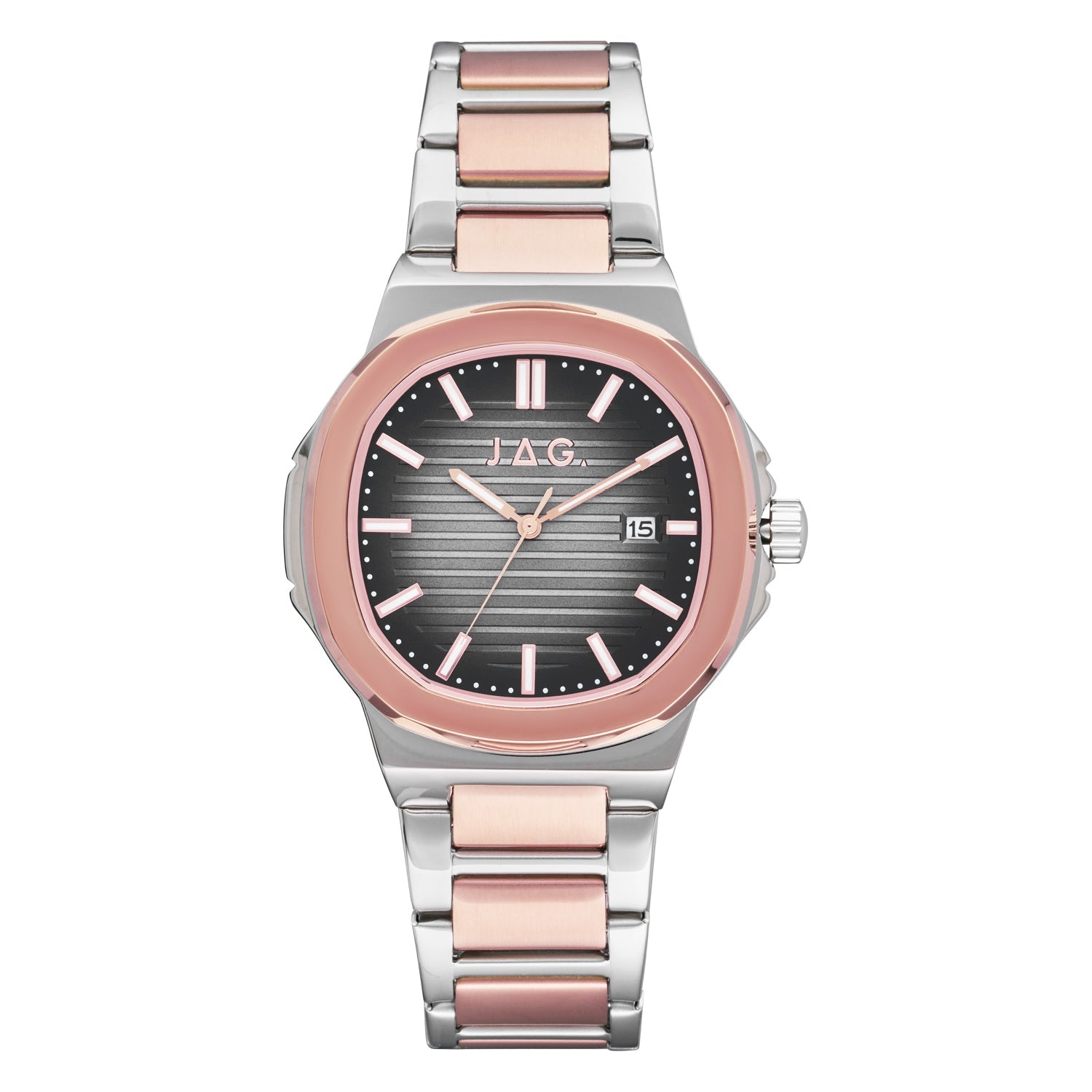 JAG Eaton Two-Tone Alloy 42mm Versatile Watch for Men 2024