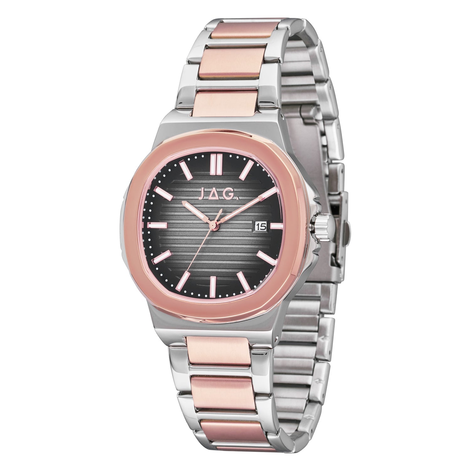JAG Eaton Two-Tone Alloy 42mm Versatile Watch for Men 2024