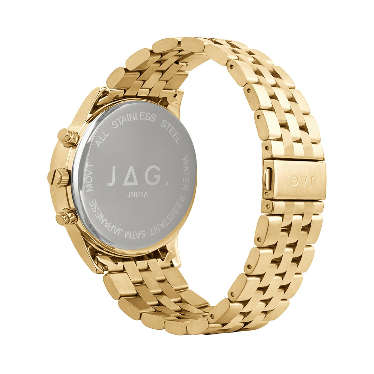 JAG Albany Mens Black Dial 45mm Gold Watch J3015A