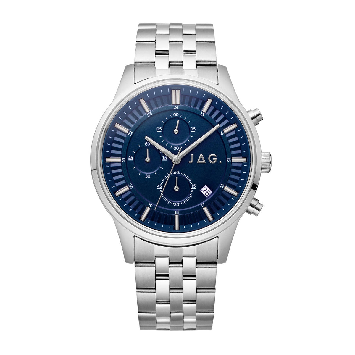 JAG Albany Mens Blue Dial 45mm Silver Watch J3016A