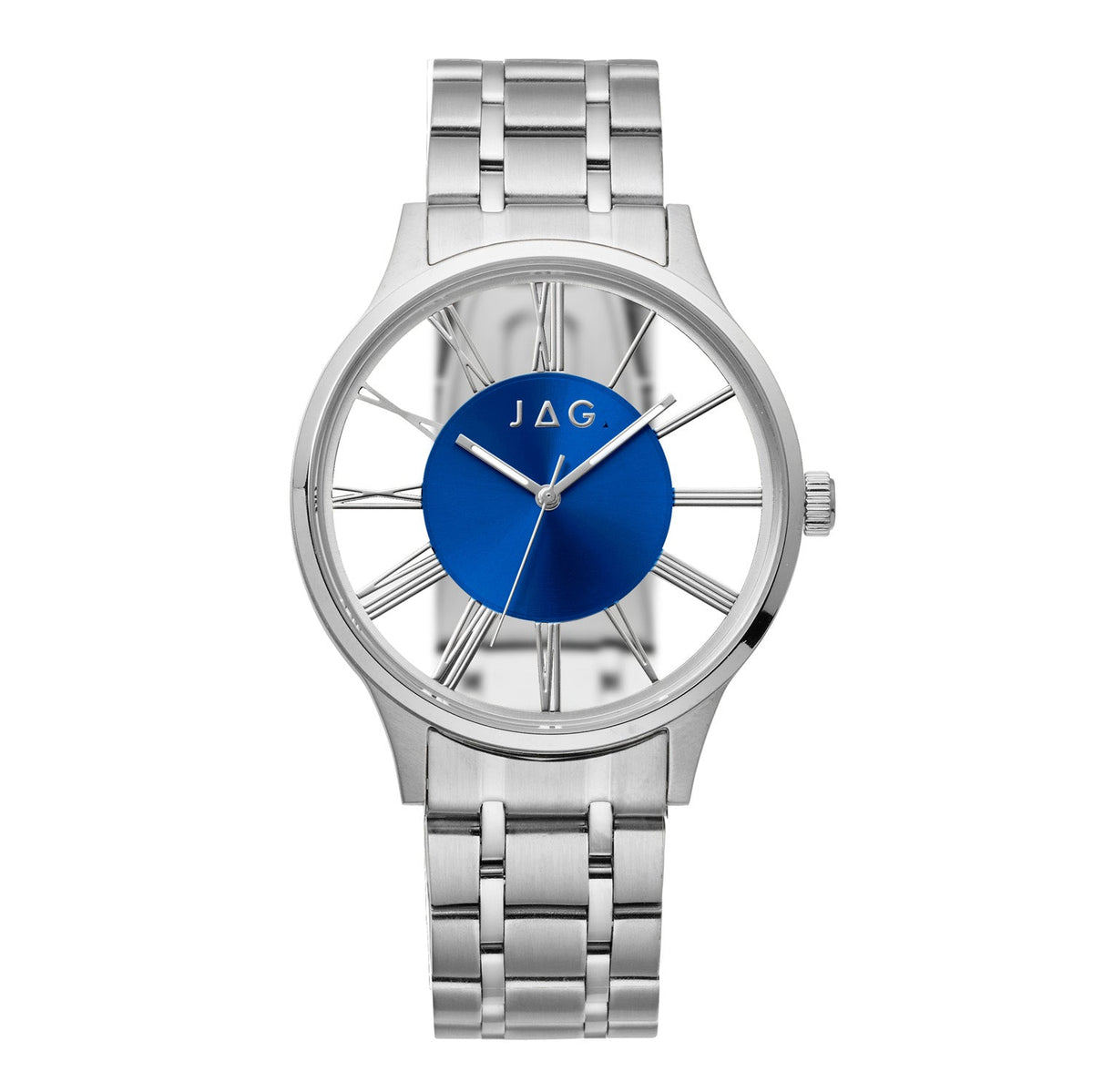 JAG Gerroa Mens Blue Dial 43mm Silver Watch J3019A
