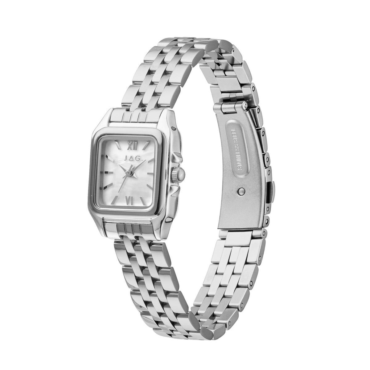 JAG Berrima Womens White MOP Dial 20.3mm Silver Watch J3026A