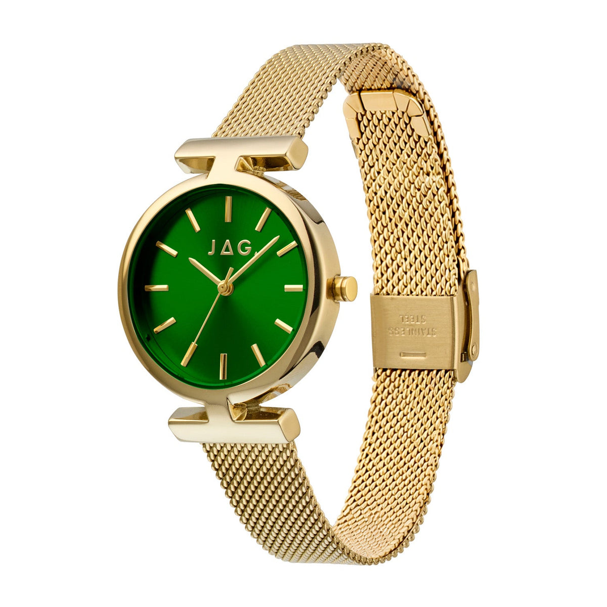 JAG Mudgee Womens Green Dial 35mm Gold Watch J3035A