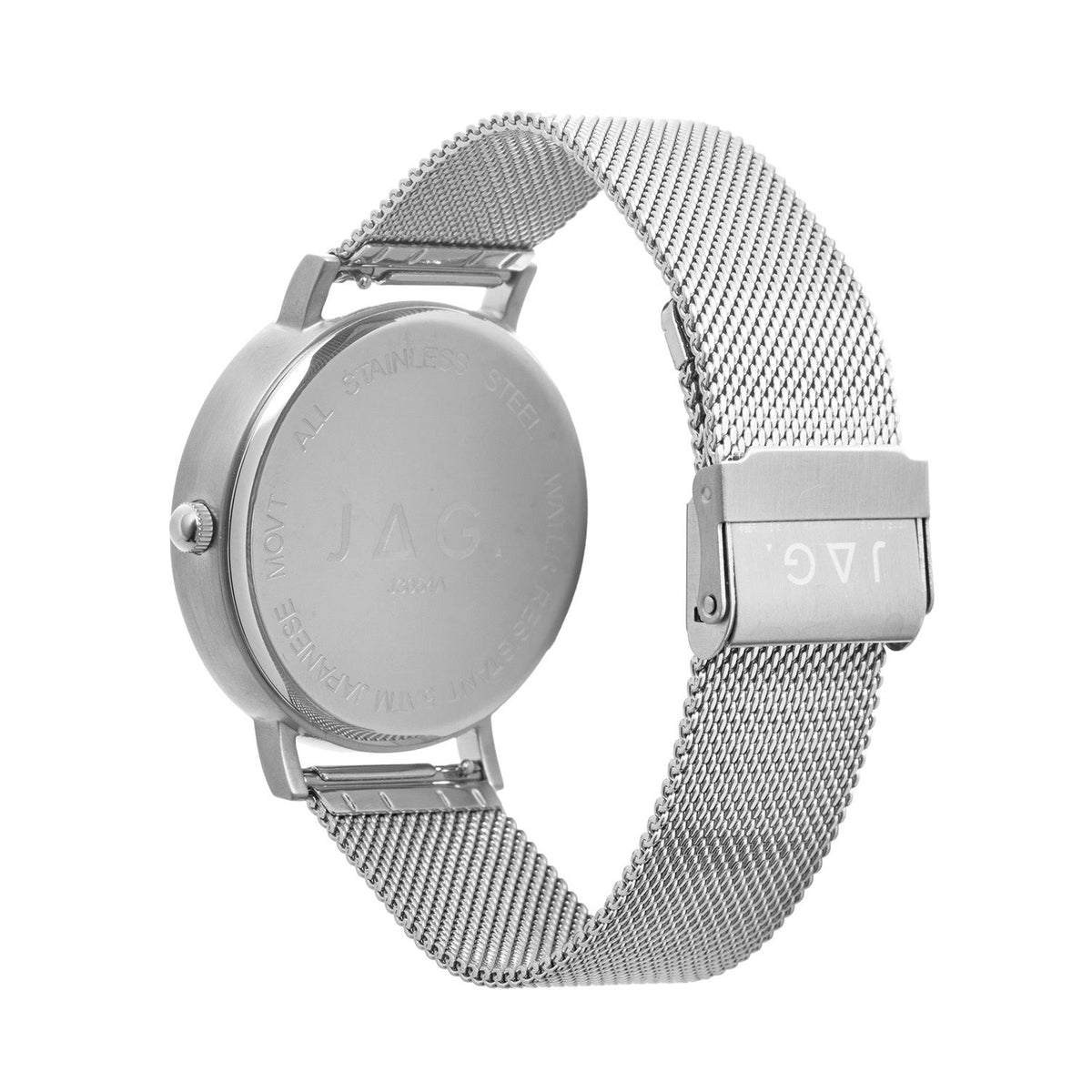 JAG Ryan Mens Black Dial 43mm Silver/Black Watch Set J3054A
