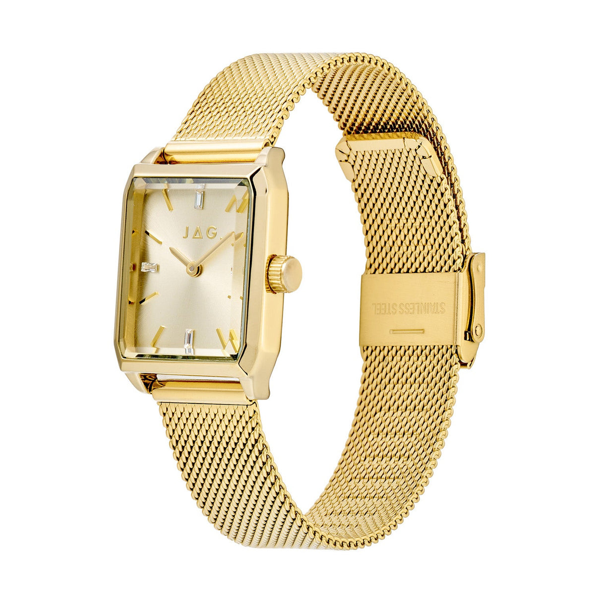 Jag Sorrento Gold Dial Gold Steel Womens Watch J3056A view 3