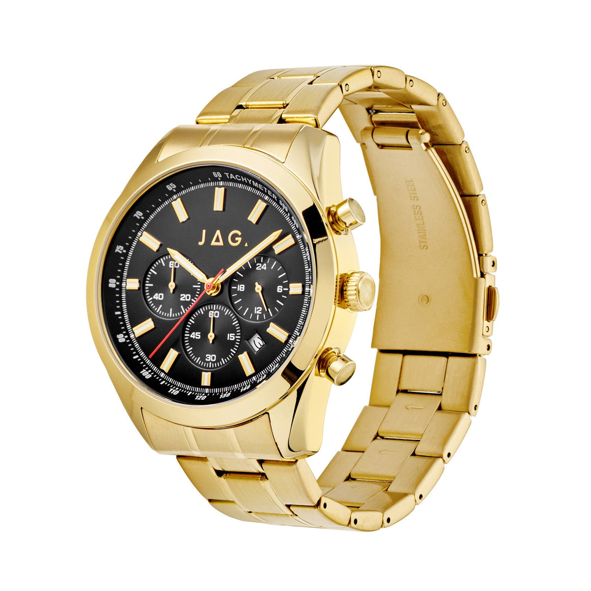 Jag Rhys Black Dial Gold Steel Mens Watch J3105A view 3